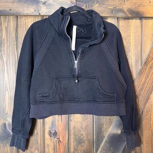 Lululemon Scuba Oversized Funnel Neck Half Zip Crop Sweatshirt